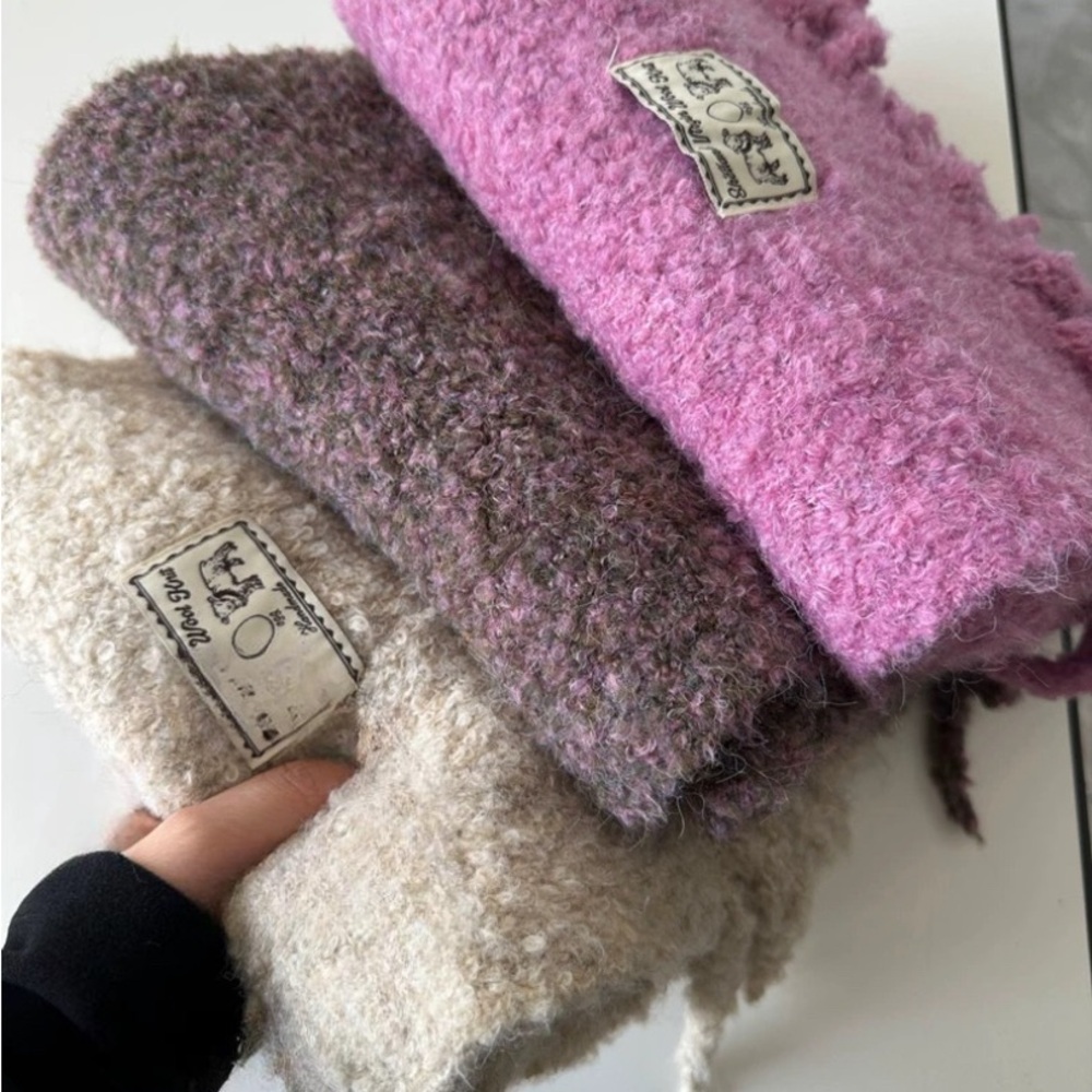 Cozy Fringe Scarves - Purple and pink